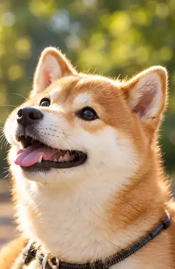 穏やかな表情の柴犬